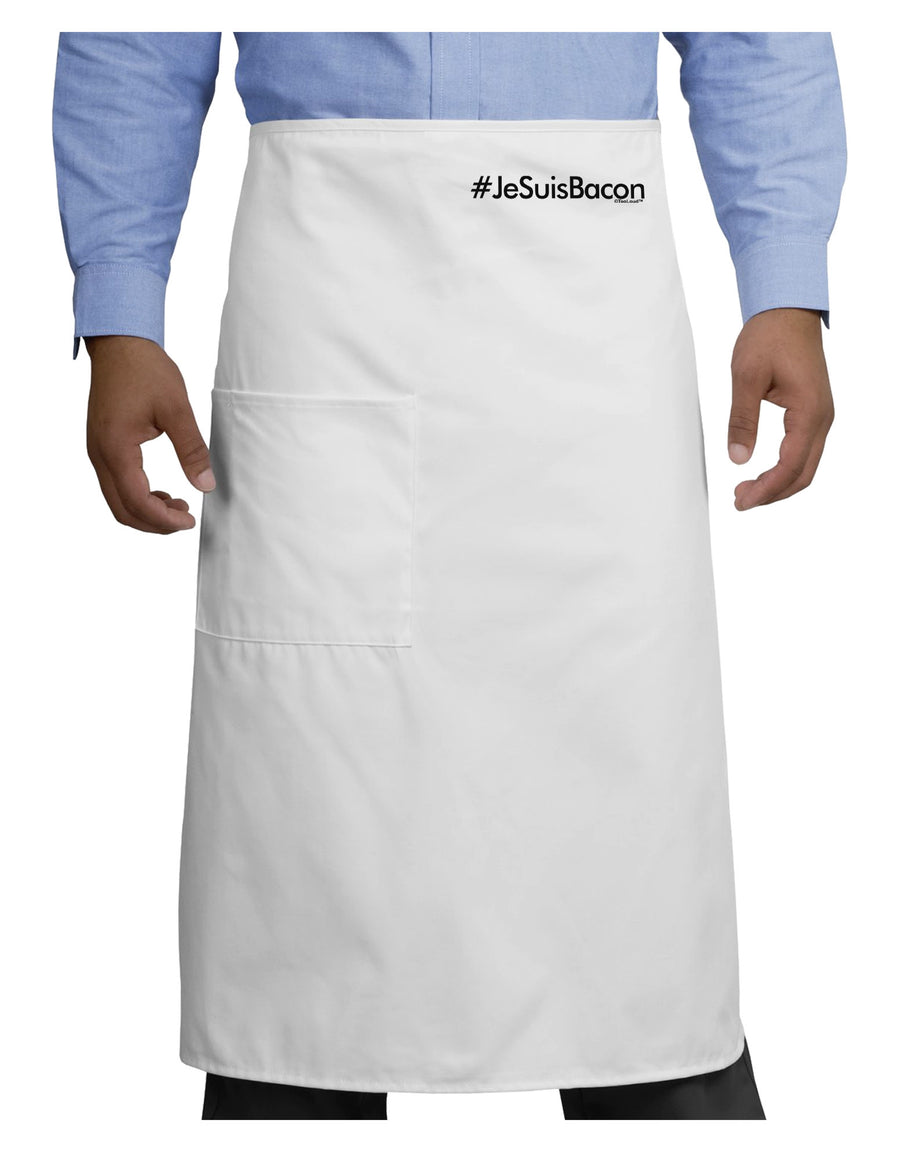 Hashtag JeSuisBacon Adult Bistro Apron-Bistro Apron-TooLoud-White-One-Size-Adult-Davson Sales