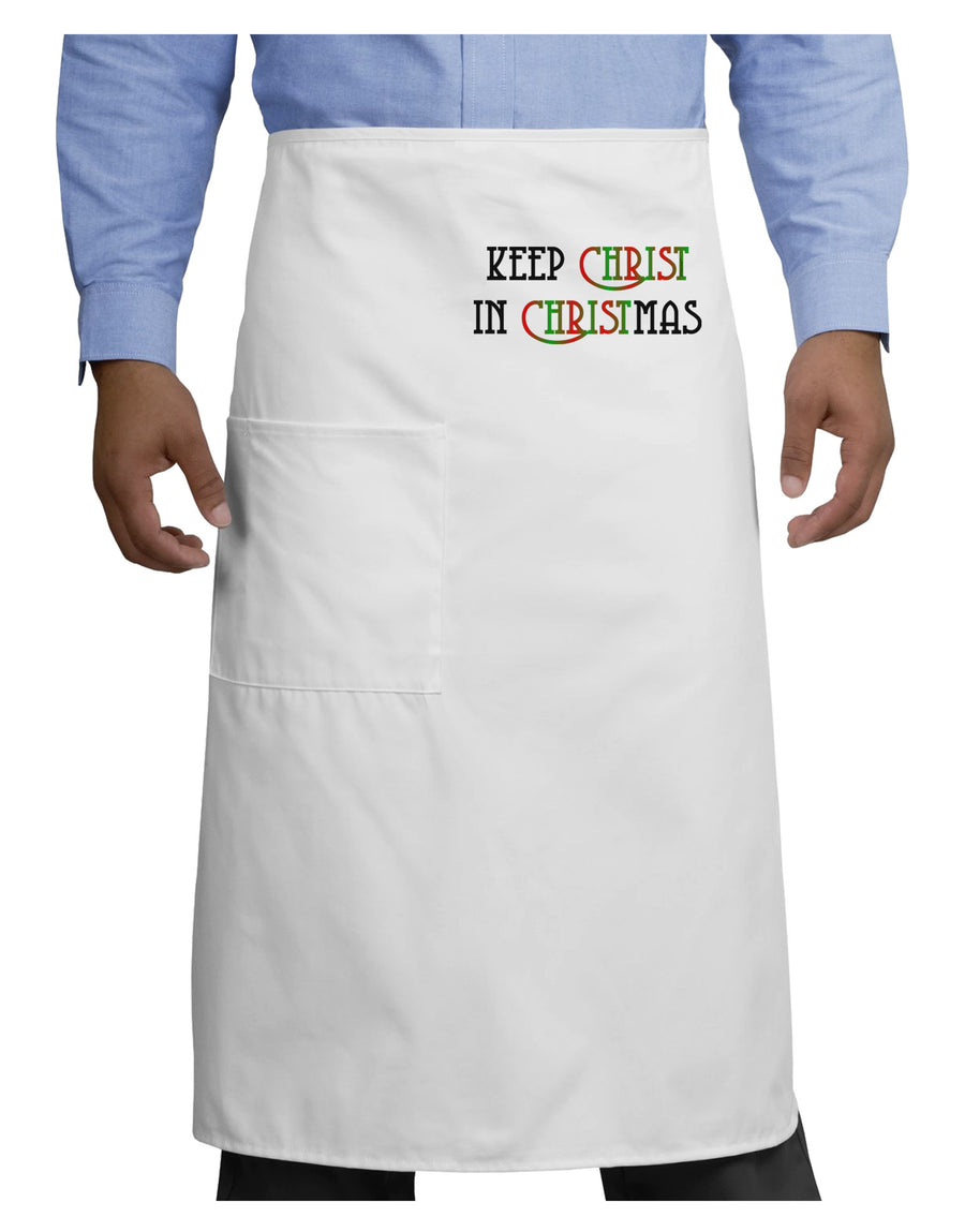 Keep Christ in Christmas Adult Bistro Apron-Bistro Apron-TooLoud-White-One-Size-Adult-Davson Sales