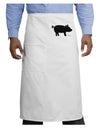 Pig Silhouette Design Adult Bistro Apron by TooLoud-Bistro Apron-TooLoud-White-One-Size-Adult-Davson Sales