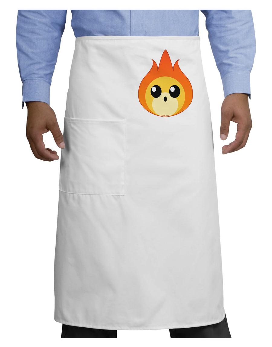 Cute Fireball Design Adult Bistro Apron-Bistro Apron-TooLoud-White-One-Size-Adult-Davson Sales