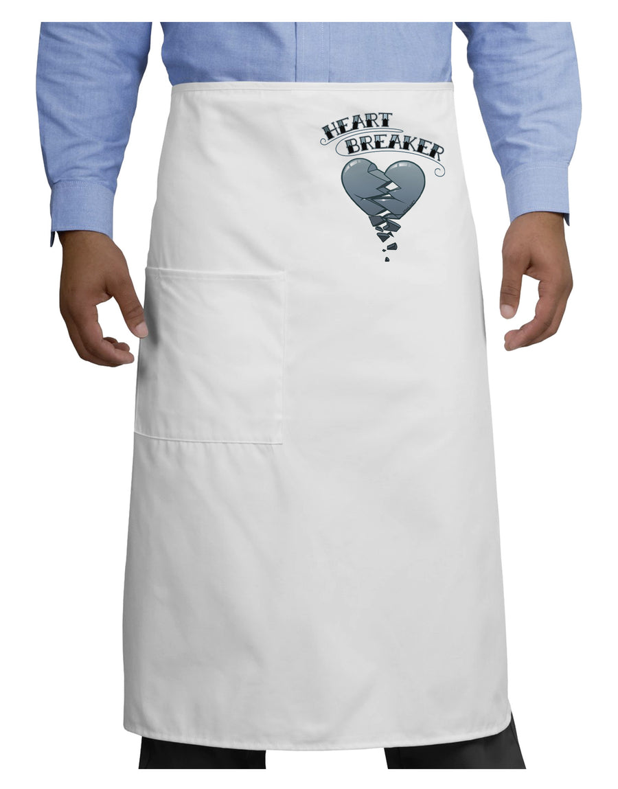 Heart Breaker Manly Adult Bistro Apron by-Bistro Apron-TooLoud-White-One-Size-Adult-Davson Sales