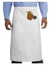 Silly Cartoon Horse Head Adult Bistro Apron-Bistro Apron-TooLoud-White-One-Size-Adult-Davson Sales