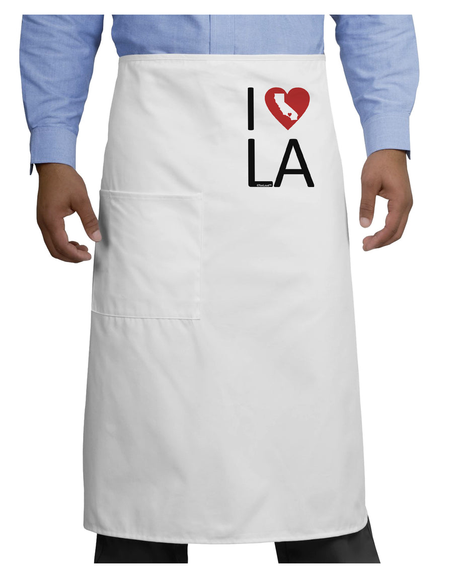 I Heart Los Angeles Adult Bistro Apron-Bistro Apron-TooLoud-White-One-Size-Adult-Davson Sales