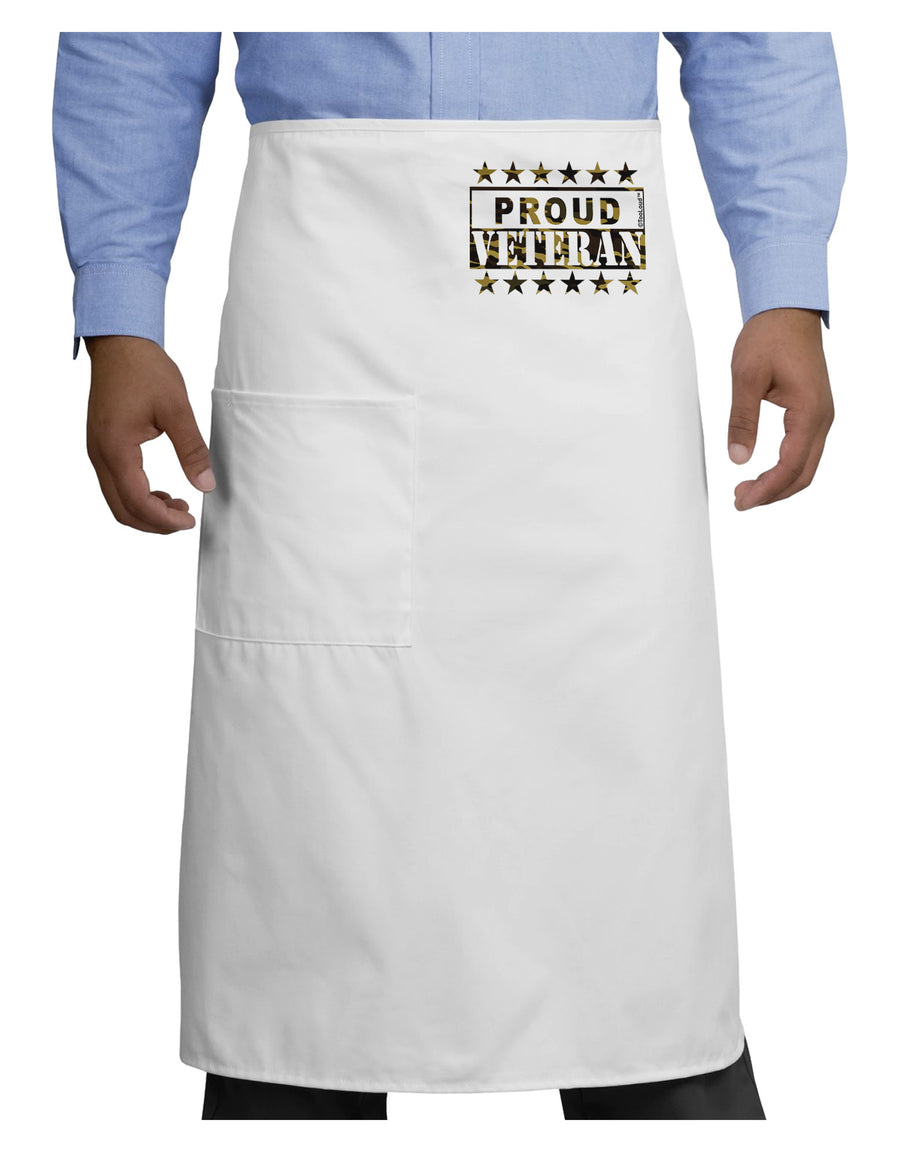 Proud Veteran Camo Adult Bistro Apron-Bistro Apron-TooLoud-White-One-Size-Adult-Davson Sales