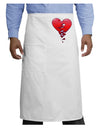 Crumbling Broken Heart Adult Bistro Apron by-Bistro Apron-TooLoud-White-One-Size-Adult-Davson Sales