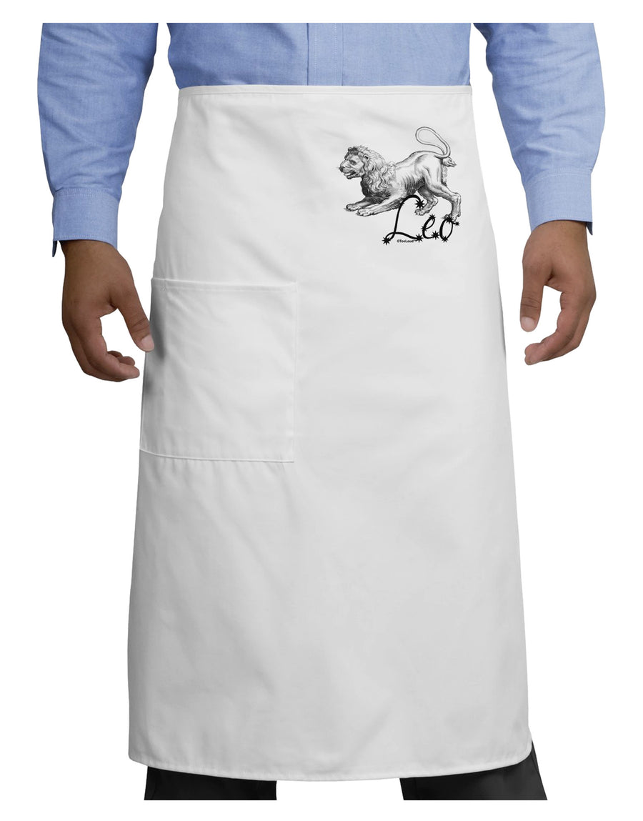 Leo Illustration Adult Bistro Apron-Bistro Apron-TooLoud-White-One-Size-Adult-Davson Sales