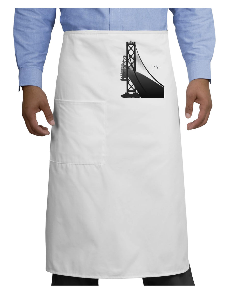 San Francisco Bay Bridge Adult Bistro Apron-Bistro Apron-TooLoud-White-One-Size-Adult-Davson Sales