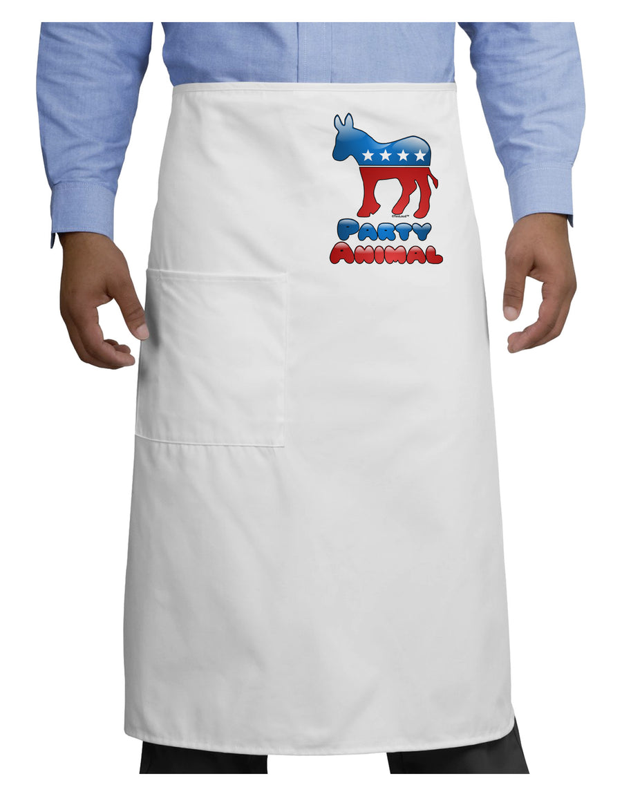 Democrat Party Animal Adult Bistro Apron-Bistro Apron-TooLoud-White-One-Size-Adult-Davson Sales