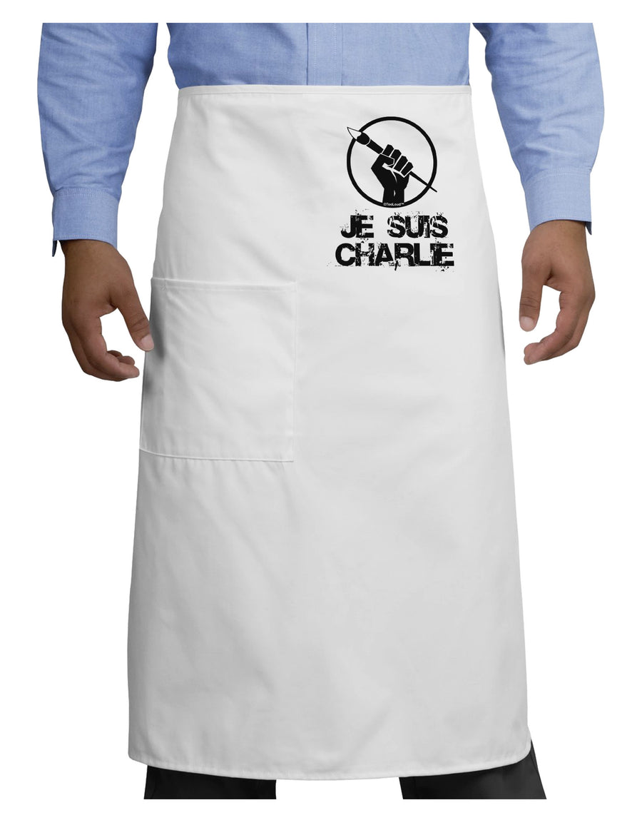 Je Suis Charlie Adult Bistro Apron-Bistro Apron-TooLoud-White-One-Size-Adult-Davson Sales