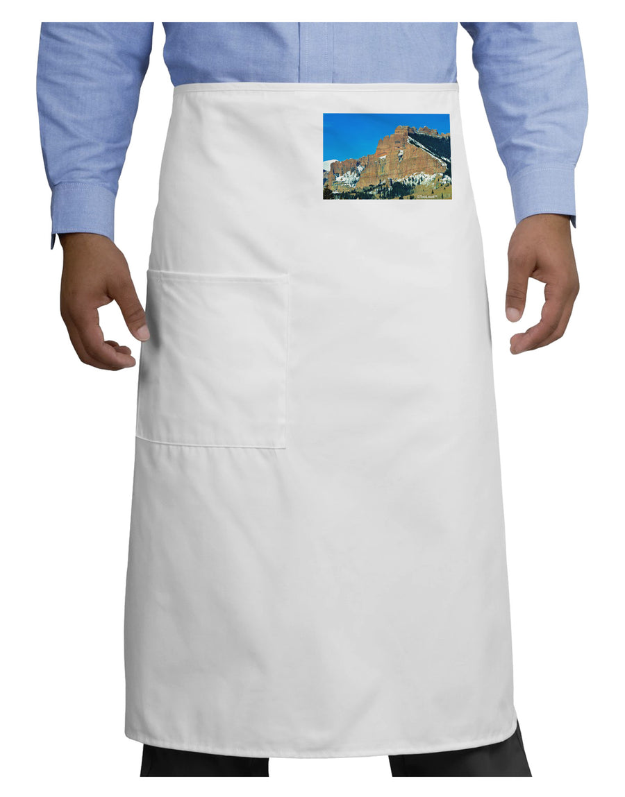 Colorado Snowy Mountains Adult Bistro Apron-Bistro Apron-TooLoud-White-One-Size-Adult-Davson Sales