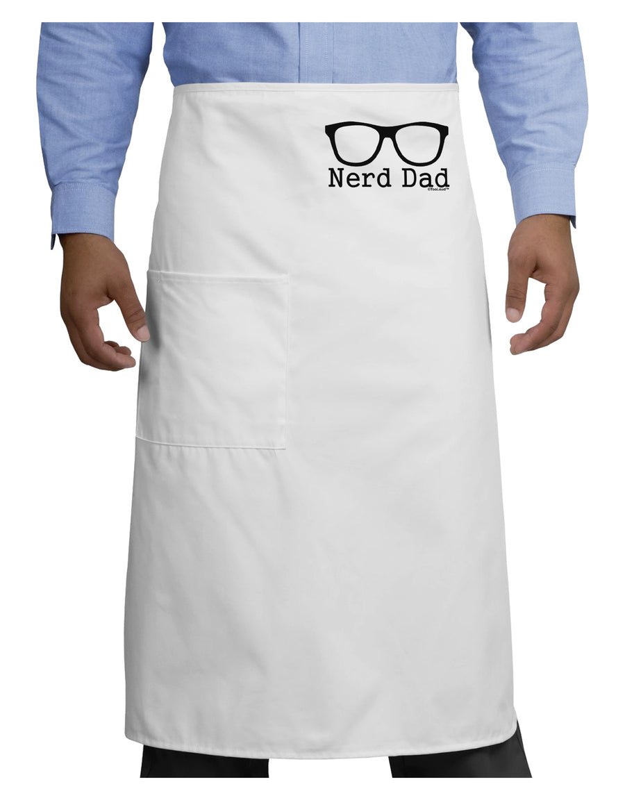 Nerd Dad - Glasses Adult Bistro Apron by TooLoud-Bib Apron-TooLoud-White-One-Size-Adult-Davson Sales