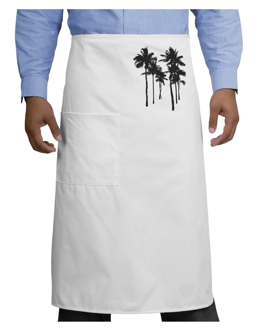 Palm Rows Silhouette Adult Bistro Apron-Bistro Apron-TooLoud-White-One-Size-Adult-Davson Sales