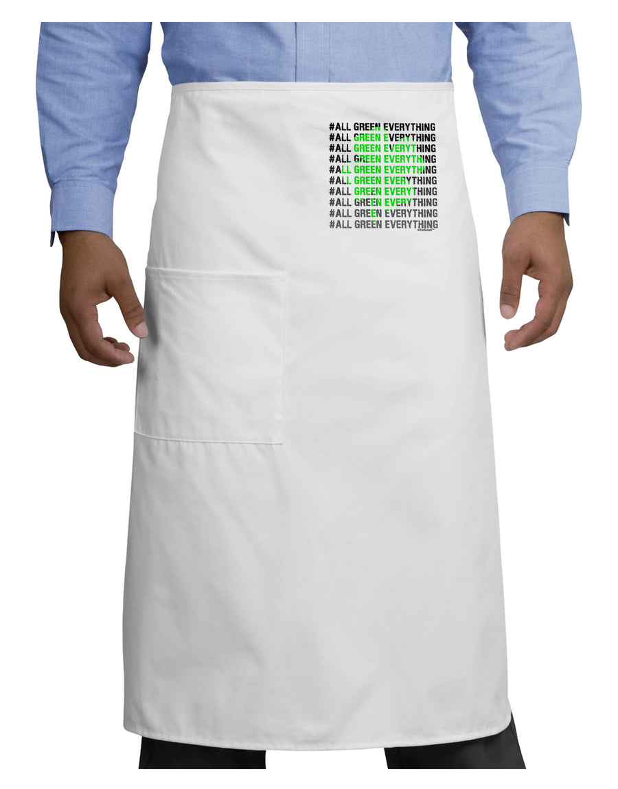 All Green Everything Clover Adult Bistro Apron-Bistro Apron-TooLoud-White-One-Size-Adult-Davson Sales