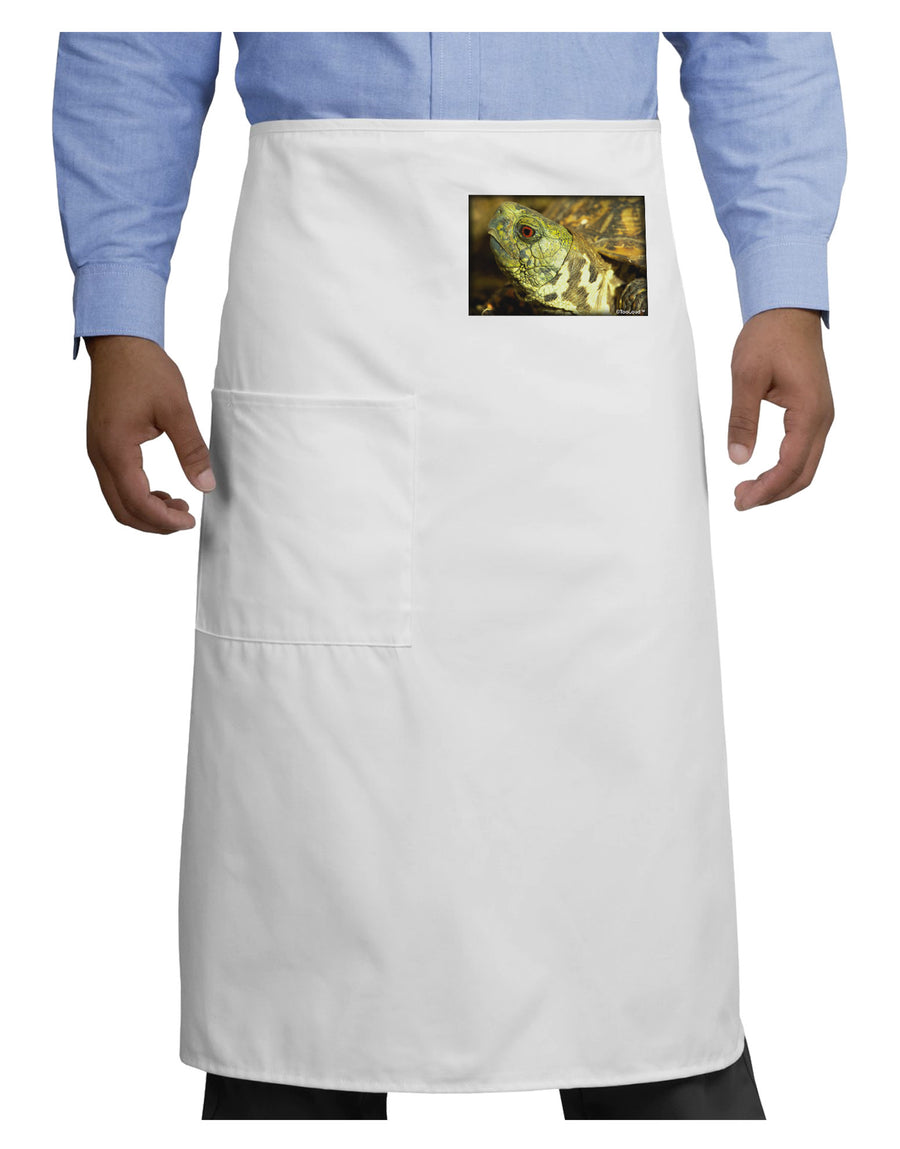 Menacing Turtle Adult Bistro Apron-Bistro Apron-TooLoud-White-One-Size-Adult-Davson Sales