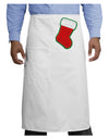 Cute Faux Applique Christmas Stocking Adult Bistro Apron-Bistro Apron-TooLoud-White-One-Size-Adult-Davson Sales