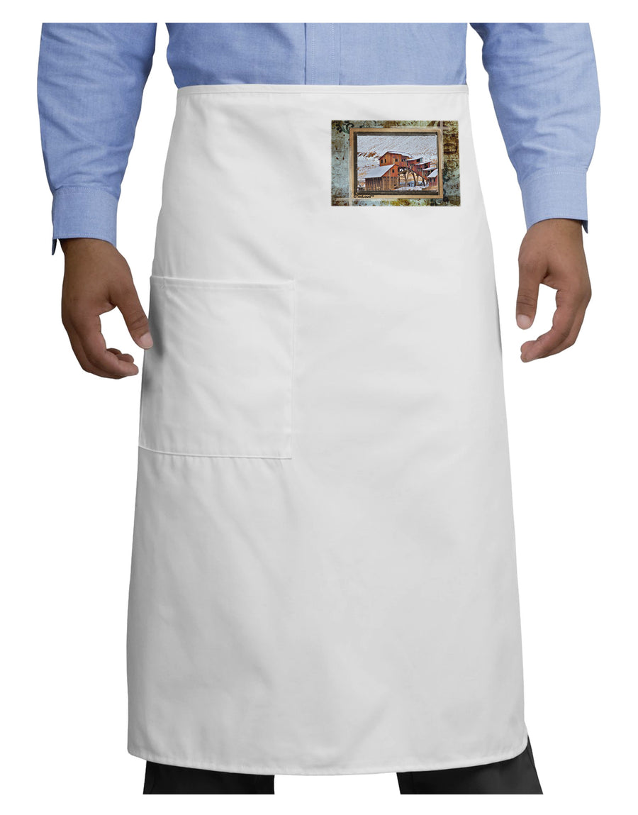 Mine Scene Colorado Adult Bistro Apron-Bistro Apron-TooLoud-White-One-Size-Adult-Davson Sales