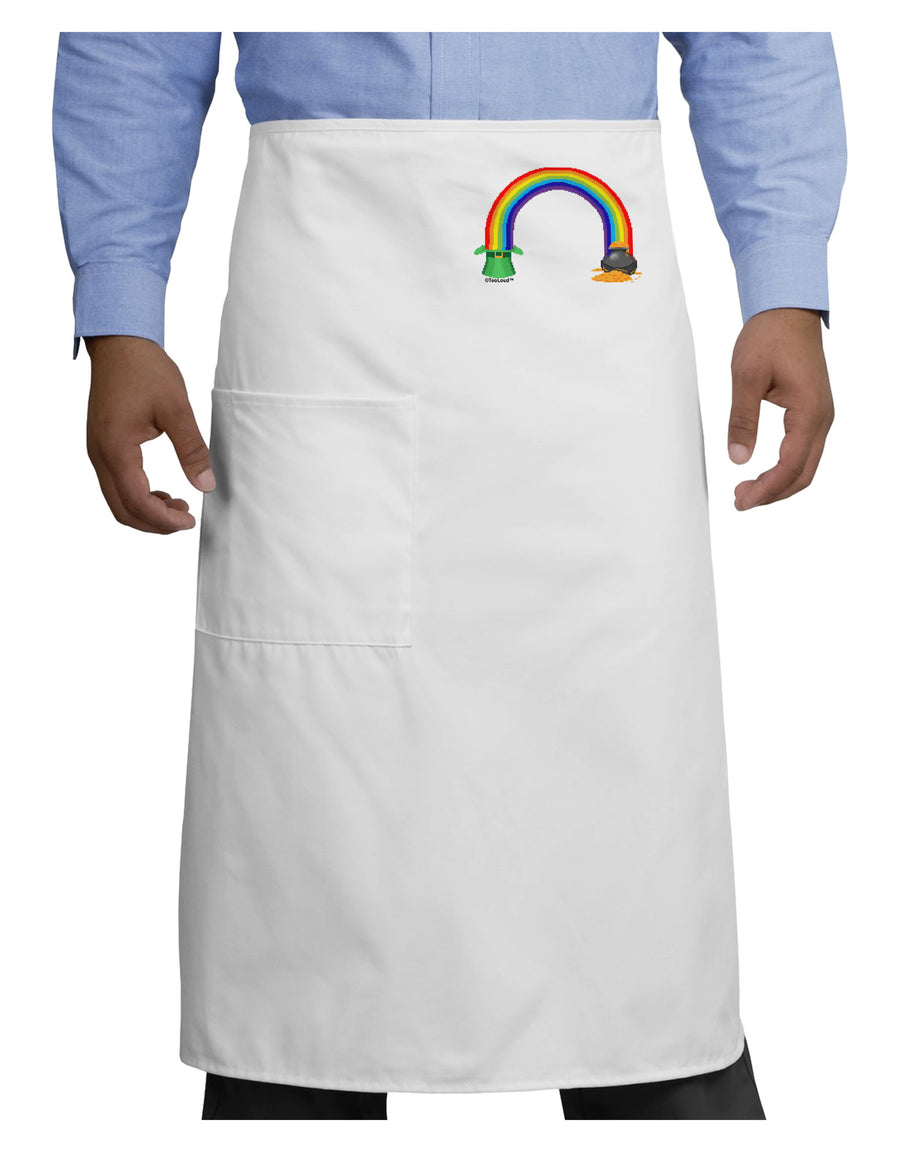 Pixel Pot of Gold Adult Bistro Apron-Bistro Apron-TooLoud-White-One-Size-Adult-Davson Sales