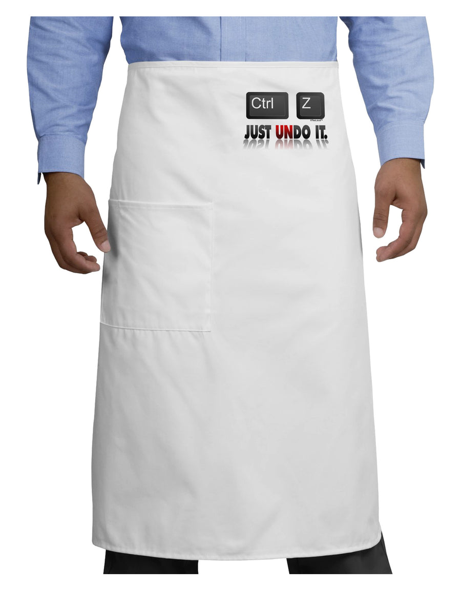 Ctrl Z Just Undo It Adult Bistro Apron-Bistro Apron-TooLoud-White-One-Size-Adult-Davson Sales