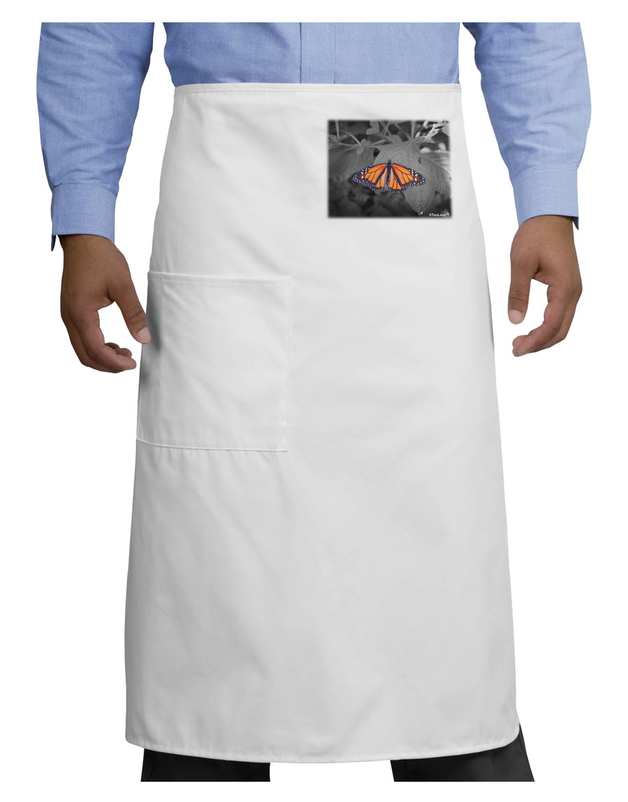 Monarch Butterfly Photo Adult Bistro Apron-Bistro Apron-TooLoud-White-One-Size-Adult-Davson Sales