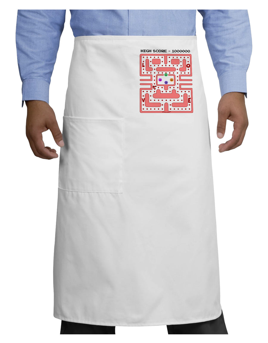 Retro Heart Man Adult Bistro Apron-Bistro Apron-TooLoud-White-One-Size-Adult-Davson Sales