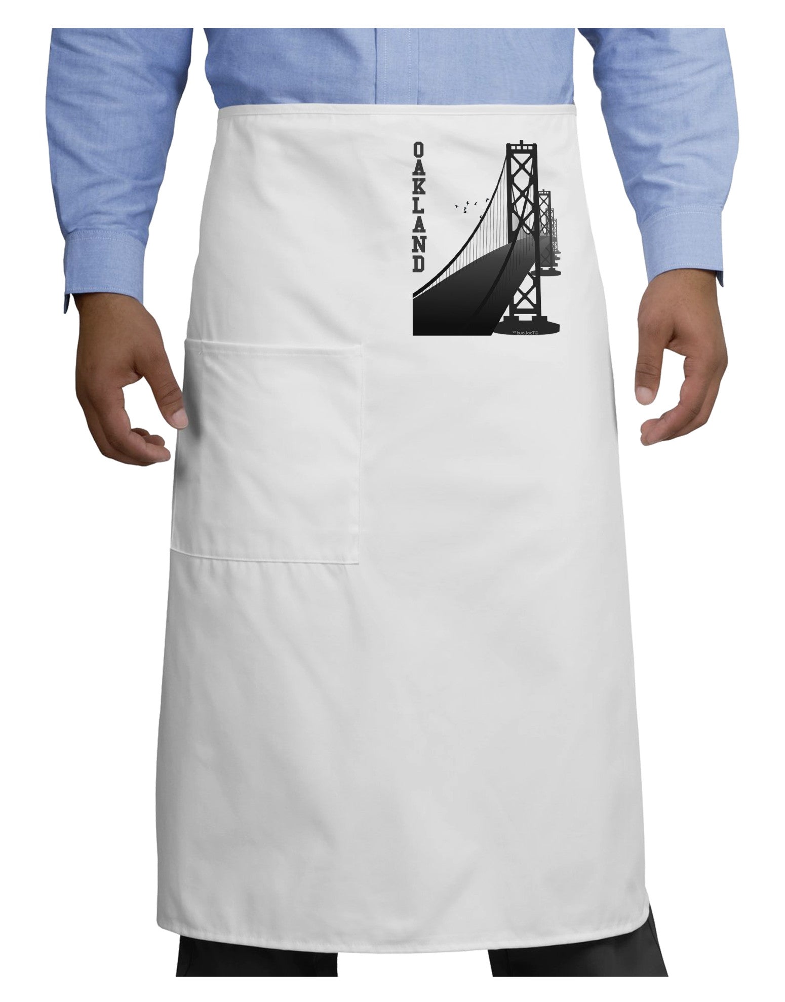 Oakland Text Bay Bridge Adult Bistro Apron - Davson Sales