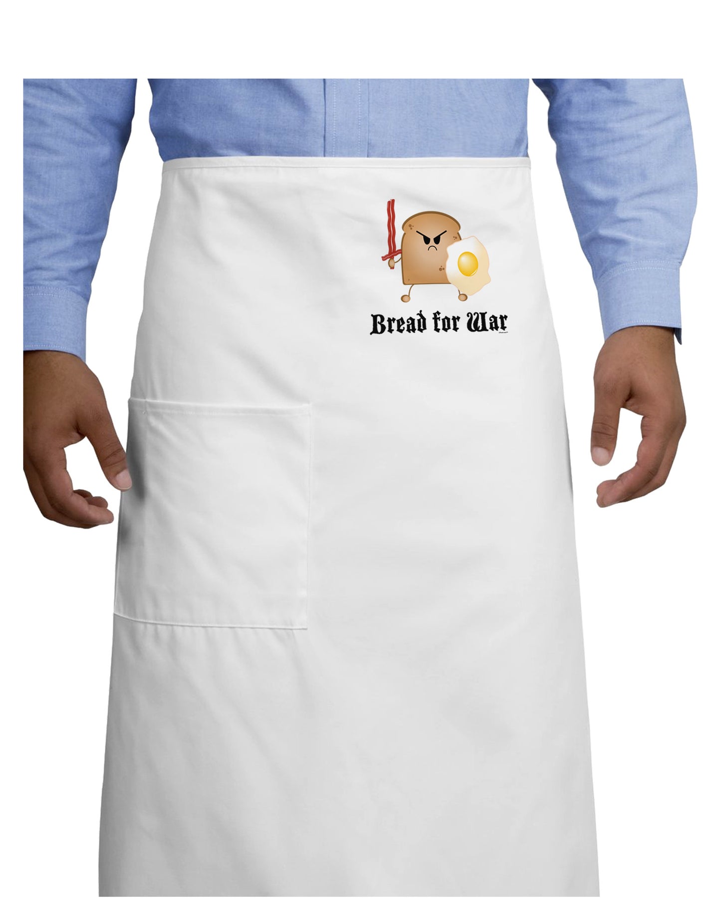 Bread for War Adult Bistro Apron-Bistro Apron-TooLoud-White-One-Size-Adult-Davson Sales
