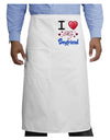 I Love Heart My Boyfriend Adult Bistro Apron-Bistro Apron-TooLoud-White-One-Size-Adult-Davson Sales