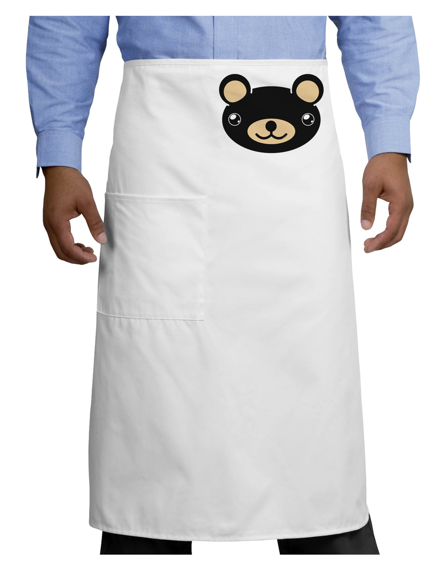 Kyu-T Head - Night Beartholomew Teddy Bear Adult Bistro Apron-Bistro Apron-TooLoud-White-One-Size-Adult-Davson Sales