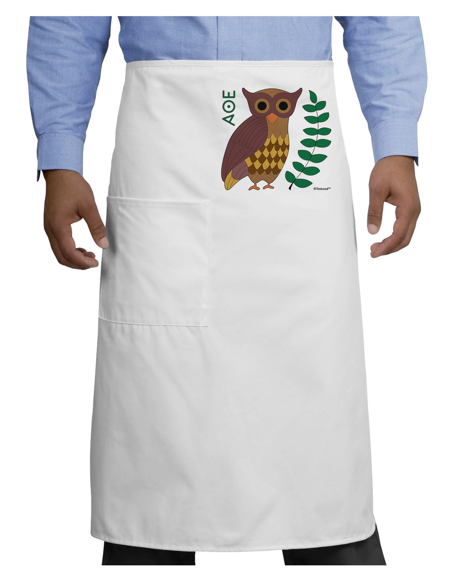 Owl of Athena Adult Bistro Apron by TooLoud-Bistro Apron-TooLoud-White-One-Size-Adult-Davson Sales