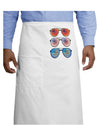 Red White and Blue USA Flag Aviators Adult Bistro Apron-Bistro Apron-TooLoud-White-One-Size-Adult-Davson Sales