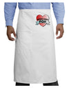 World's Best Mom - Heart Banner Design Adult Bistro Apron by TooLoud-Bistro Apron-TooLoud-White-One-Size-Adult-Davson Sales