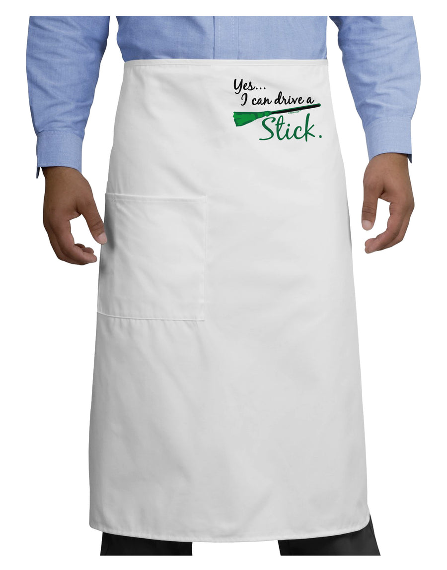 Drive Stick Green Adult Bistro Apron-Bistro Apron-TooLoud-White-One-Size-Adult-Davson Sales