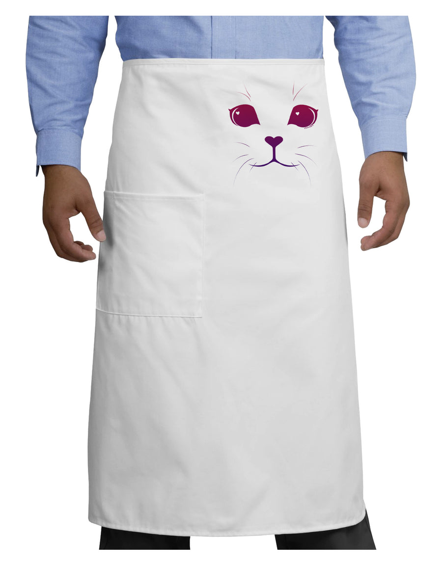 Heart Kitten Adult Bistro Apron by-Bistro Apron-TooLoud-White-One-Size-Adult-Davson Sales