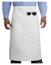 Pride Rainbow Glasses Adult Bistro Apron by TooLoud-Bistro Apron-TooLoud-White-One-Size-Adult-Davson Sales