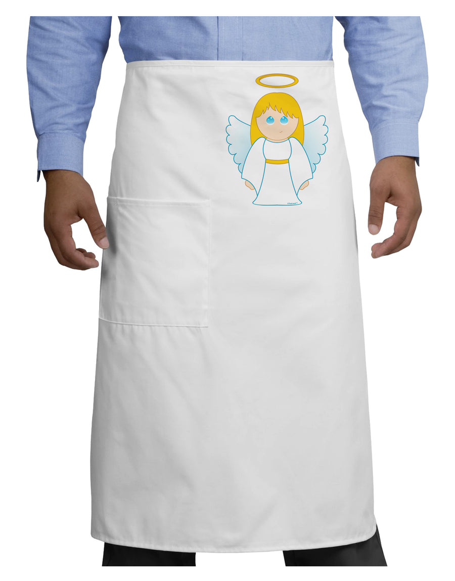 Cute Christmas Angel Girl Adult Bistro Apron-Bistro Apron-TooLoud-White-One-Size-Adult-Davson Sales