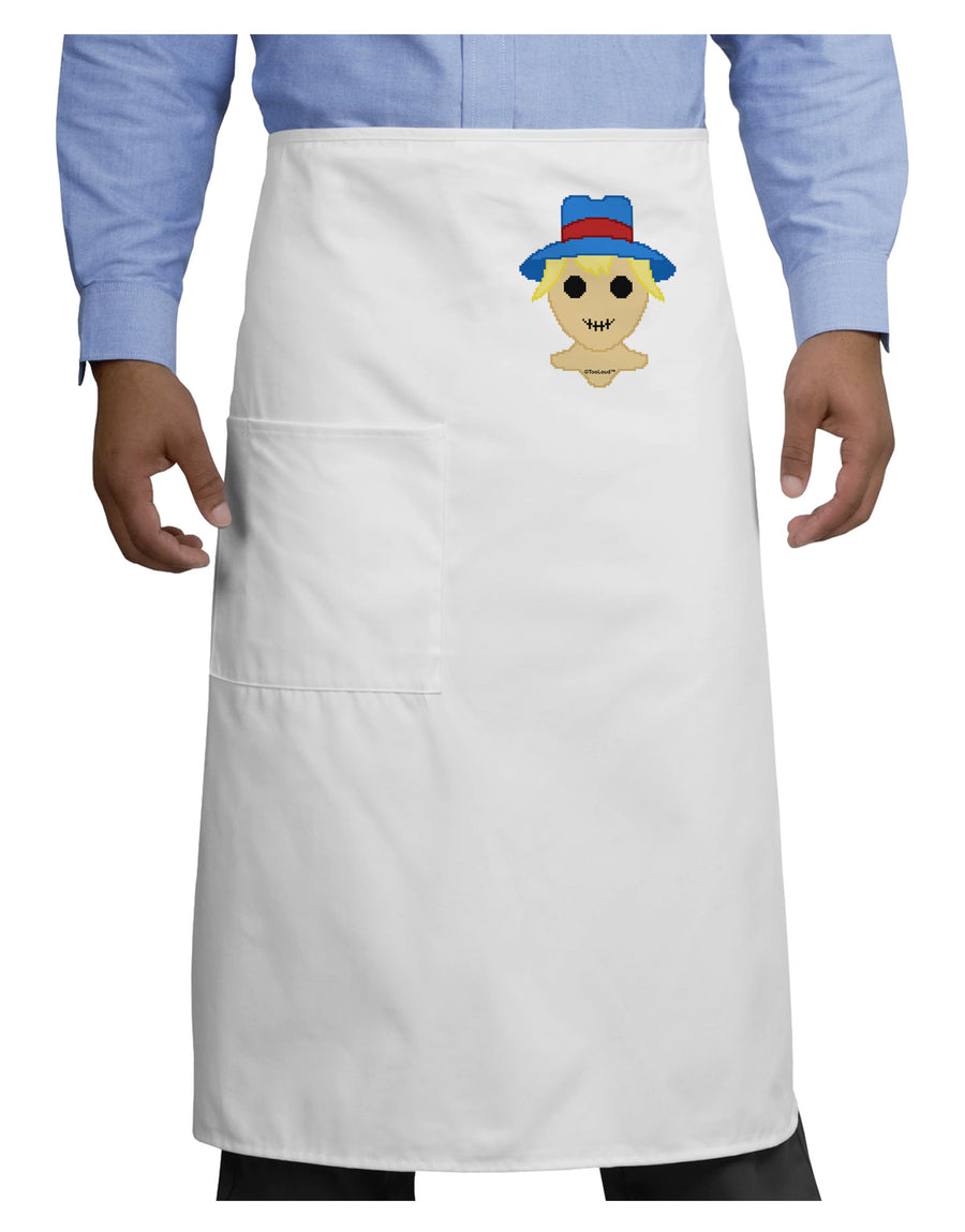 Cute Pixel Scarecrow Adult Bistro Apron-Bistro Apron-TooLoud-White-One-Size-Adult-Davson Sales