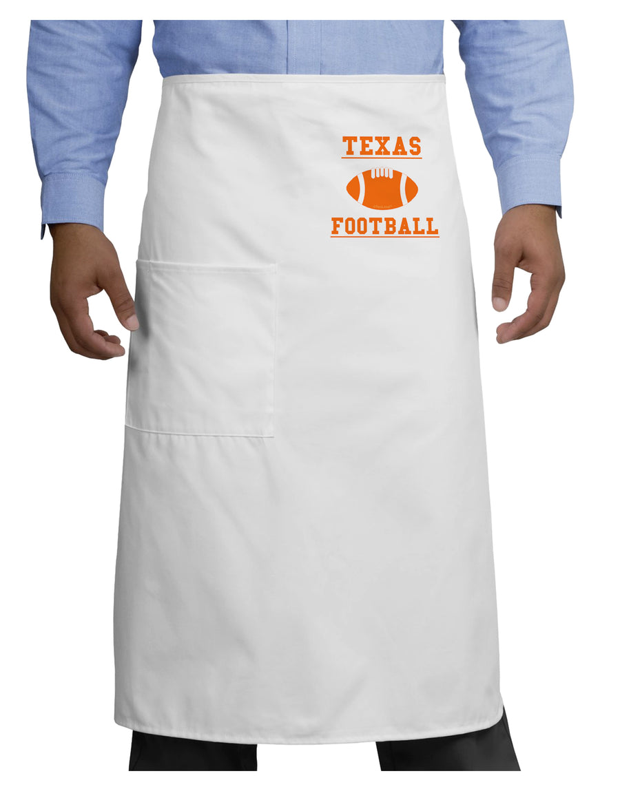 Texas Football Adult Bistro Apron by TooLoud-Bib Apron-TooLoud-White-One-Size-Adult-Davson Sales