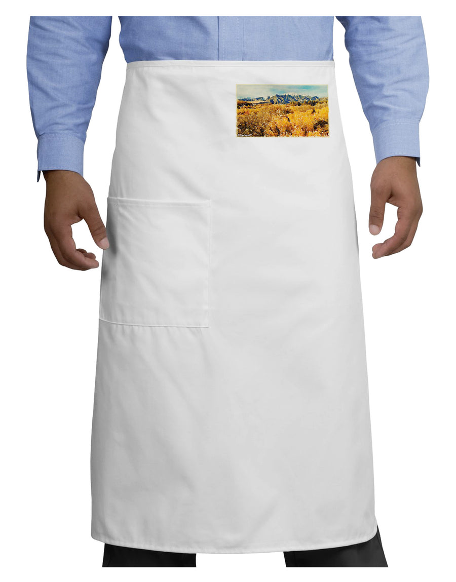 Mountain Forest Park Watercolor Adult Bistro Apron-Bistro Apron-TooLoud-White-One-Size-Adult-Davson Sales