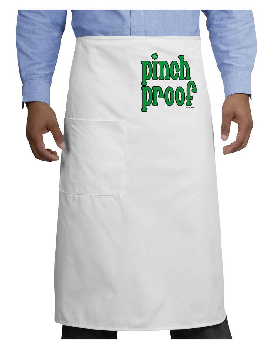 Pinch Proof - St. Patrick's Day Adult Bistro Apron by TooLoud-Bistro Apron-TooLoud-White-One-Size-Adult-Davson Sales