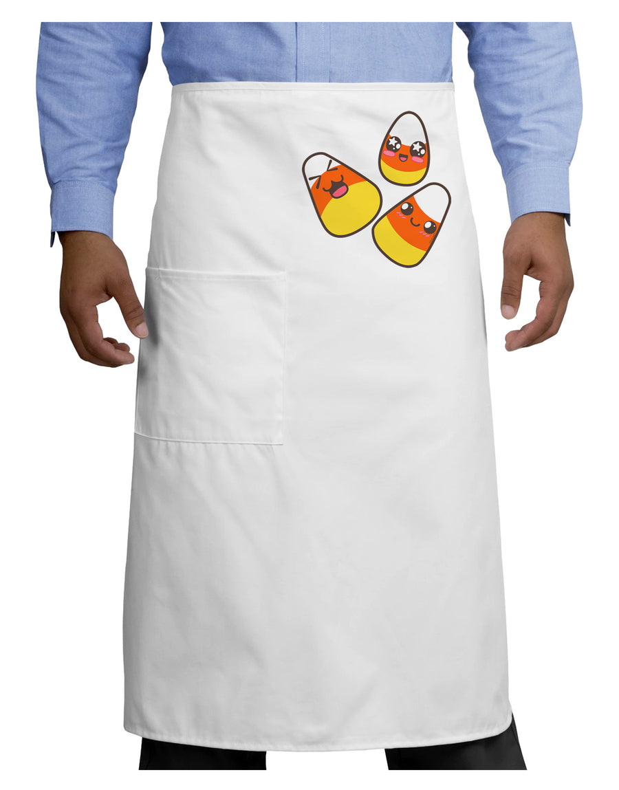 Cute Candy Corn Family Halloween Adult Bistro Apron-Bistro Apron-TooLoud-White-One-Size-Adult-Davson Sales