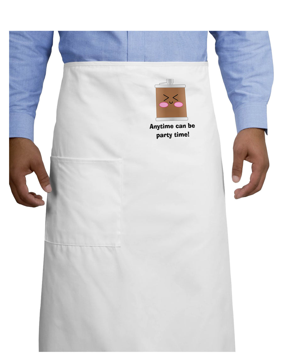 Anytime can be party time Adult Bistro Apron-Bistro Apron-TooLoud-White-One-Size-Adult-Davson Sales