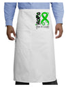 Hope for a Cure - Lime Green Ribbon Lyme Disease - Flowers Adult Bistro Apron-Bistro Apron-TooLoud-White-One-Size-Adult-Davson Sales