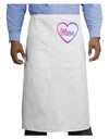 Mom Heart Design - Gradient Colors Adult Bistro Apron by TooLoud-Bistro Apron-TooLoud-White-One-Size-Adult-Davson Sales