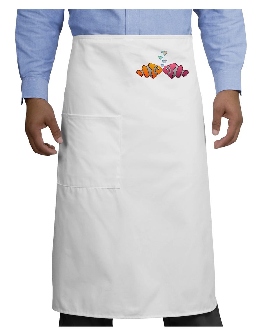 Kissy Clownfish Adult Bistro Apron-Bistro Apron-TooLoud-White-One-Size-Adult-Davson Sales