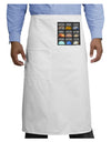 Solar System Squares Adult Bistro Apron-Bistro Apron-TooLoud-White-One-Size-Adult-Davson Sales