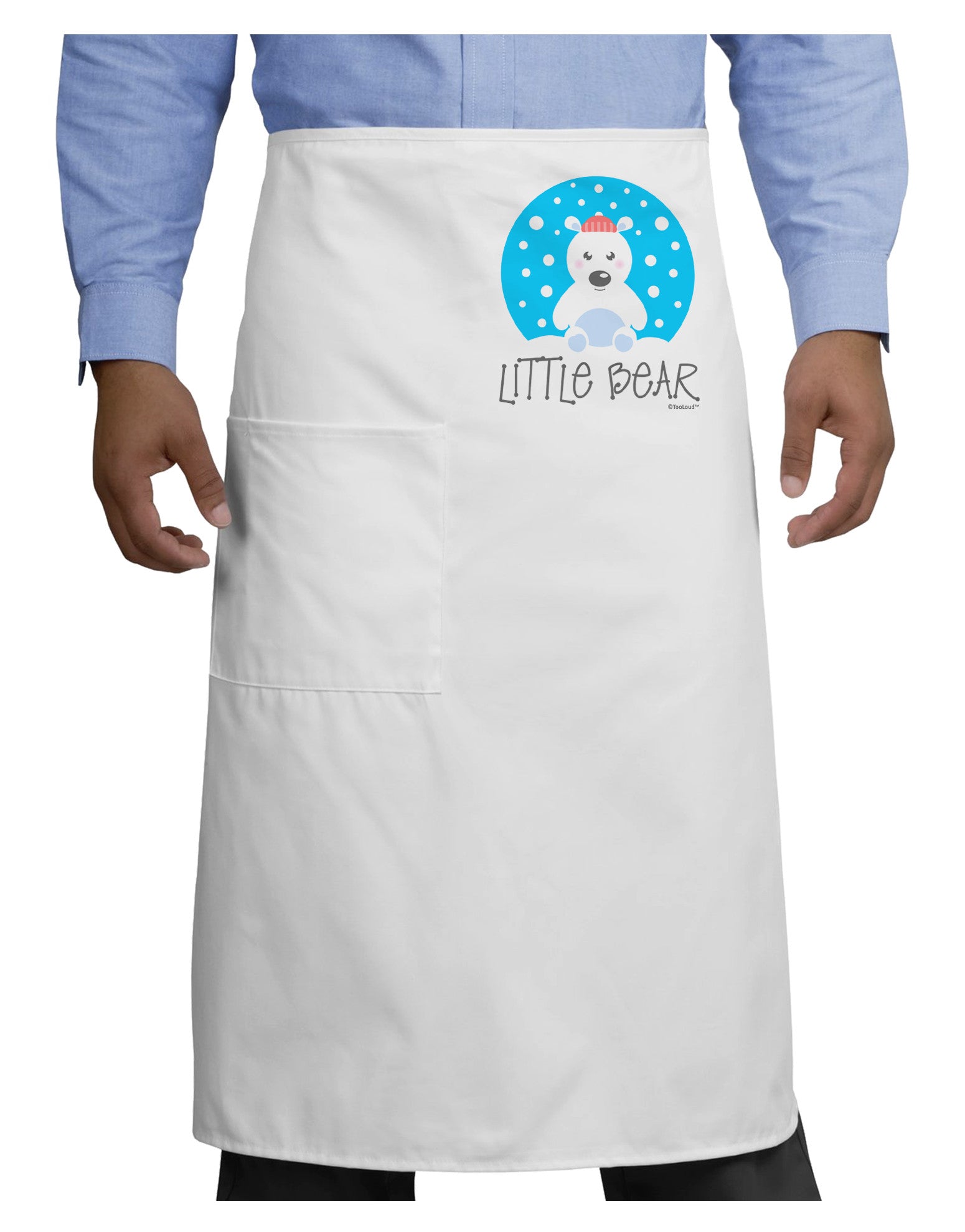 Matching Polar Bear Family - Little Bear Adult Bistro Apron by TooLoud-Bistro Apron-TooLoud-White-One-Size-Adult-Davson Sales