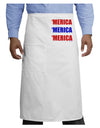 Merica Merica Merica - Red and Blue Adult Bistro Apron-Bistro Apron-TooLoud-White-One-Size-Adult-Davson Sales