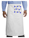 Hanukkah Lights Blue and Silver Adult Bistro Apron-Bistro Apron-TooLoud-White-One-Size-Adult-Davson Sales