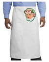 Cute Mrs Claus Face Faux Applique Adult Bistro Apron-Bistro Apron-TooLoud-White-One-Size-Adult-Davson Sales