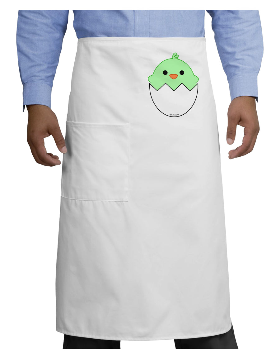 Cute Hatching Chick - Green Adult Bistro Apron by TooLoud-Bistro Apron-TooLoud-White-One-Size-Adult-Davson Sales